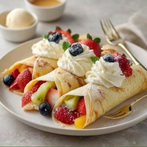 Fruit Fettuccine Crepe